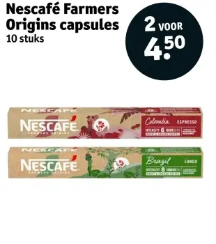 Aanbieding: Nescafé Farmers Origins capsules