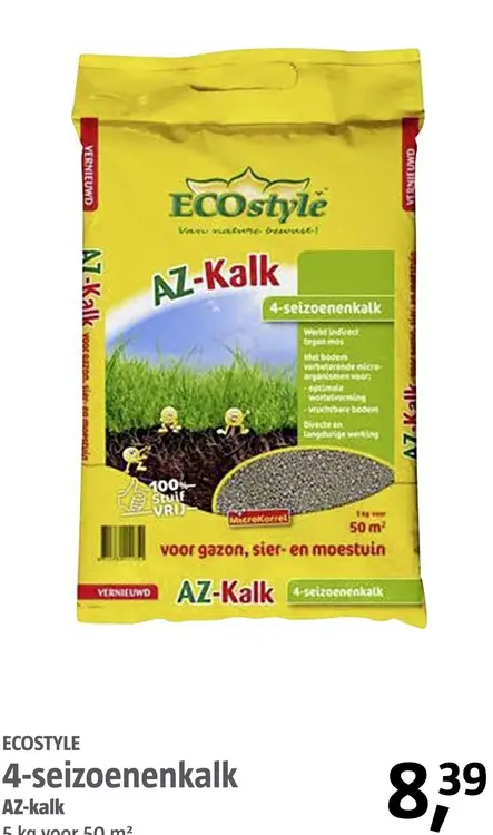 Aanbieding: ECOSTYLE 4-seizoenenkalk AZ-kalk