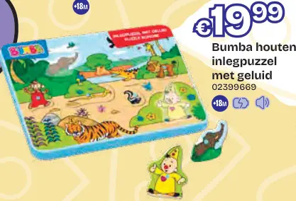 Promotie: Houten inlegpuzzel met geluid