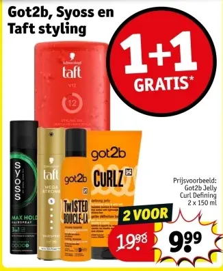 Aanbieding: Got2b, Syoss en Taft styling