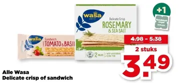 Aanbieding: Alle Wasa Delicate crisp of sandwich