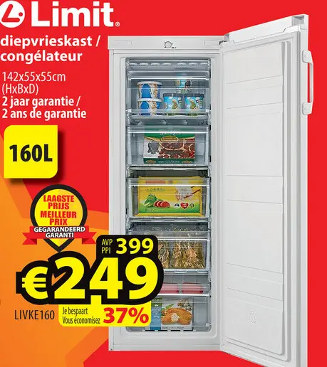Promotie: diepvrieskast / congélateur