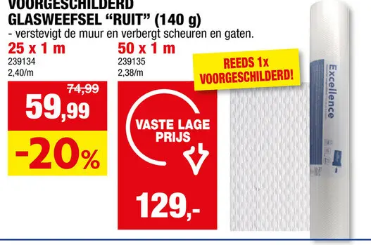 Promotie: Glasweefsel "ruit"