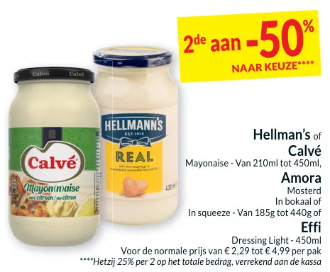Aanbieding: Mayonaise, Mosterd, Dressing Light