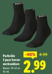 Aanbieding: 3 paar herenwerksokken