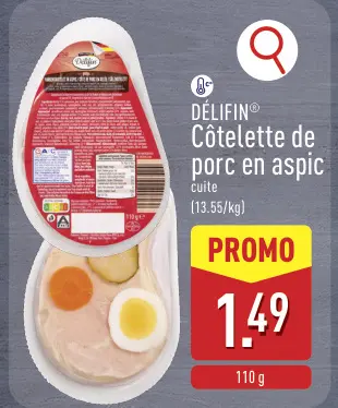 Offre: Côtelette de porc en aspic