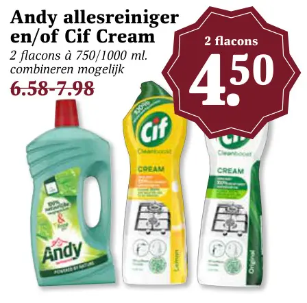 Aanbieding: Allesreiniger en/of Cream