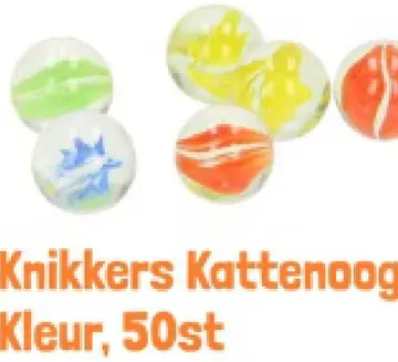 Aanbieding: Knikkers Kattenoog Kleur, 50st online kopen?