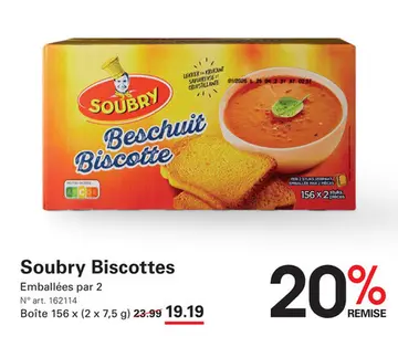 Offre: Soubry Biscottes