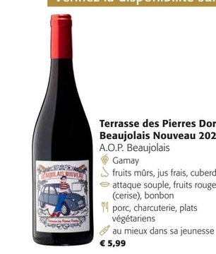 Offre: Terrasse des Pierres Dorées Beaujolais Nouvea