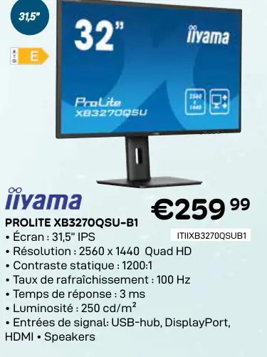 Offre: Prolite xb3270qsu-b1