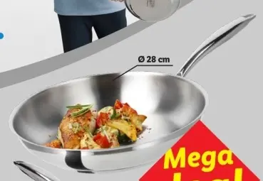 Aanbieding: RVS koekenpan 28 cm