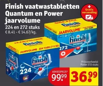 Promotie: Finish vaatwastabletten Quantum en Power jaarvolume