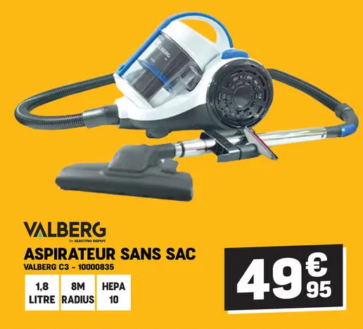 Offre: Aspirateur sans sac