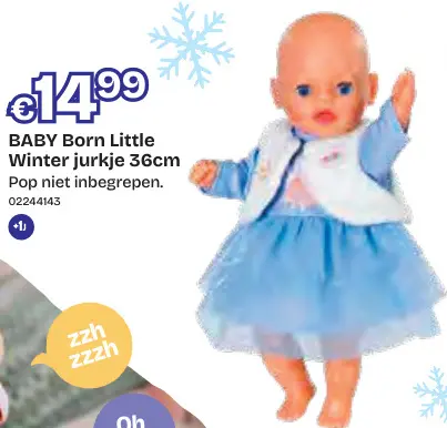 Aanbieding: Little Winter jurkje 36cm