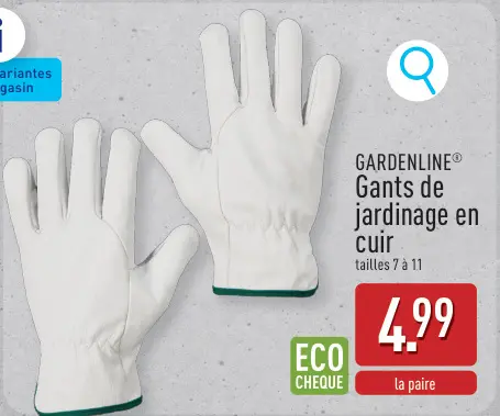 Offre: Gants de jardinage en cuir