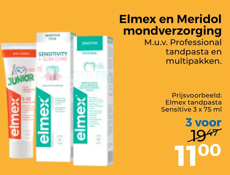 Aanbieding: Elmex en Meridol mondverzorging