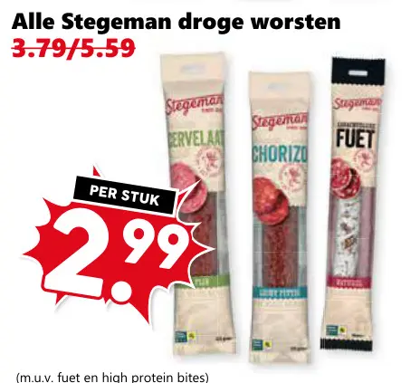 Aanbieding: Droge worst