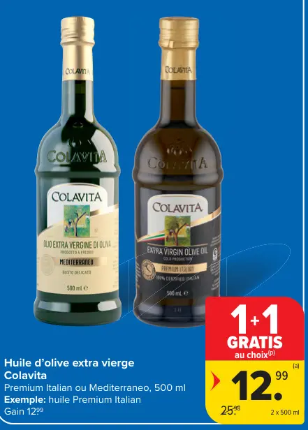 Offre: Huile d'olive extra vierge
