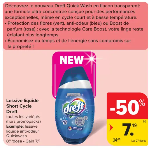 Offre: Lessive liquide Short Cycle