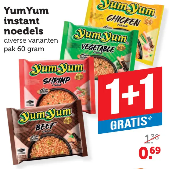 Aanbieding: YumYum instant noedels