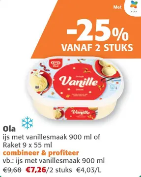 Aanbieding: IJs met vanillesmaak