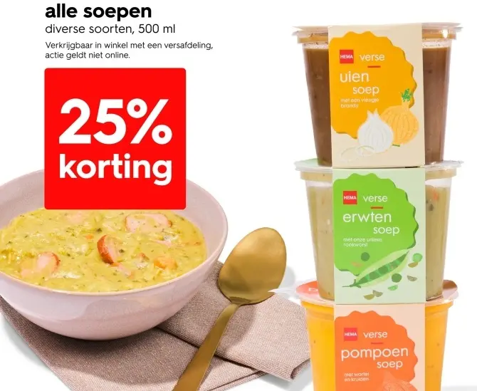 Aanbieding: alle soepen