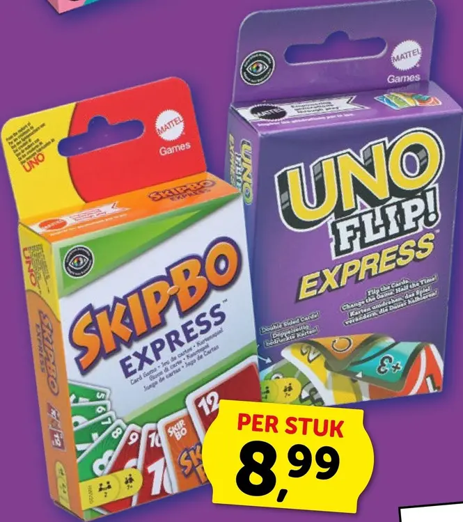 Aanbieding: Skip-Bo Express of Uno Flip! Express