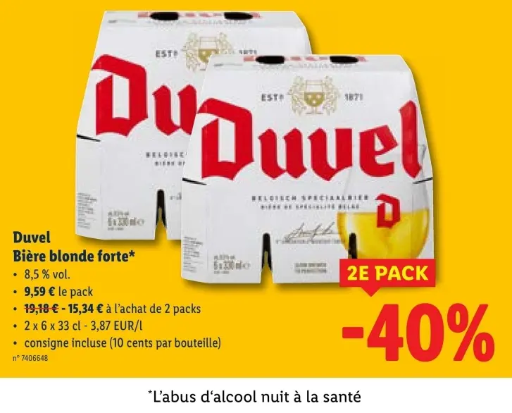 Offre: Bière blonde forte