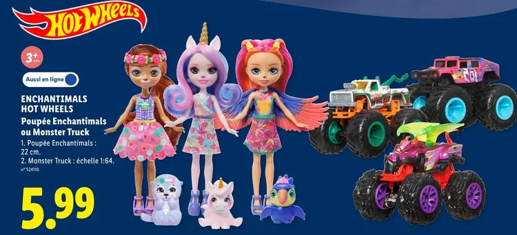 Offre: Poupée Enchantimals ou Monster Truck