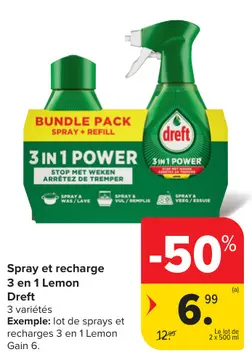 Offre: Spray et recharge 3 en 1 Lemon