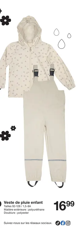 Offre: Veste de pluie enfant