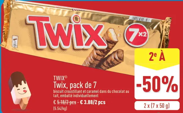 Offre: Twix, pack de 7