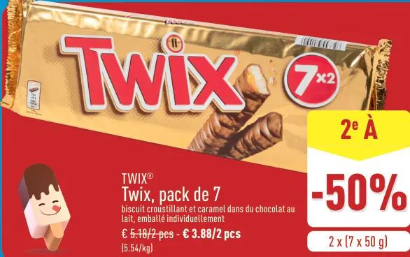 Offre: Twix, pack de 7