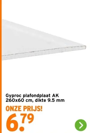 Aanbieding: Gyproc plafondplaat AK