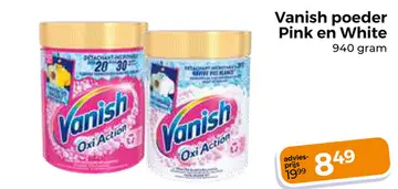 Aanbieding: Vanish poeder Pink en White