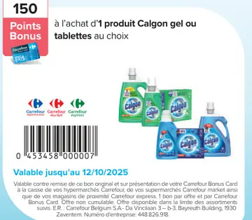 Offre: Calgon gel ou tablettes