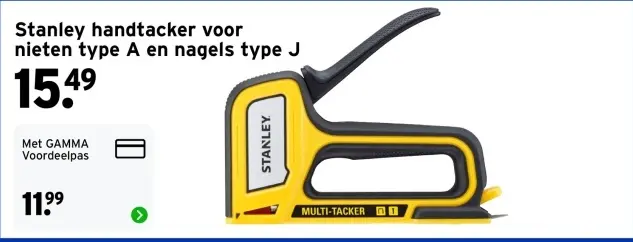 Aanbieding: Stanley handtacker