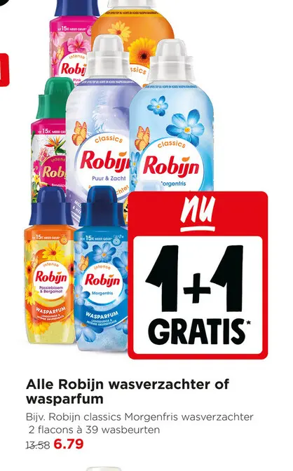 Aanbieding: Alle Robijn wasverzachter of wasparfum