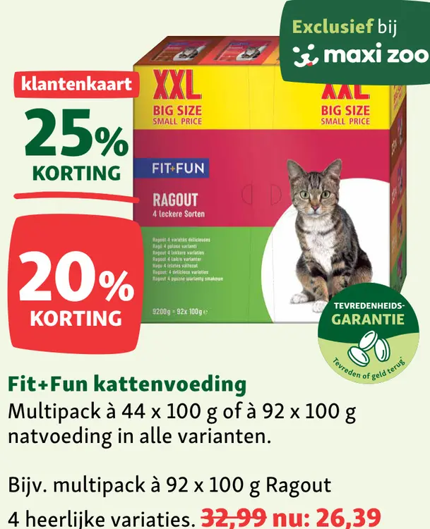 Aanbieding: Fit+Fun kattenvoeding Multipack Ragout