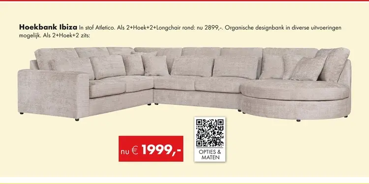 Aanbieding: Ibiza hoekbank