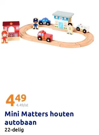 Aanbieding: Mini Matters houten autobaan