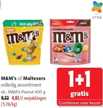 Promotie: M&M's of Maltesers volledig assortiment