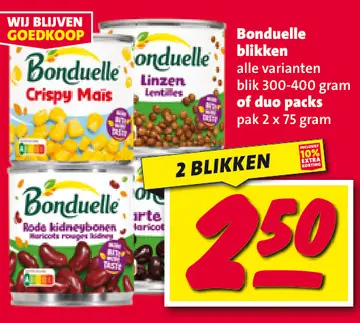 Aanbieding: Bonduelle blikken