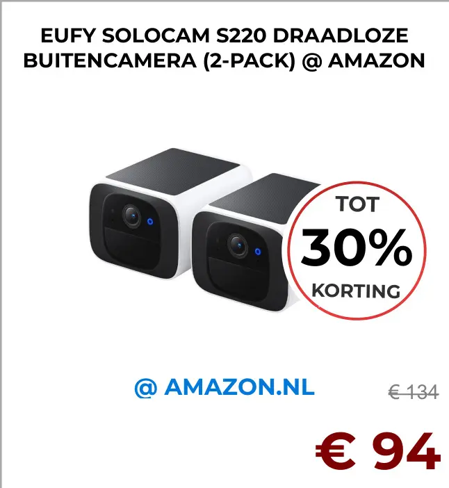 Aanbieding: Eufy solocam s220 draadloze buitencamera