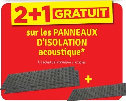 Offre: PANNEAUX D'ISOLATION acoustique
