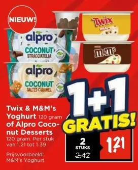 Twix & M&M's Yoghurt of Alpro Coconut Dessert