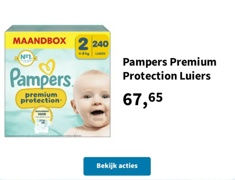 Aanbieding: Pampers Premium Protection Luiers