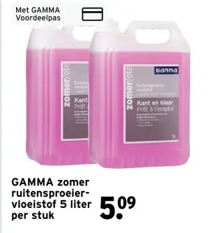 Aanbieding: zomer ruitensproeiervloeistof