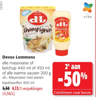 Promotie: Devos Lemmens alle mayonaise of ketchup of al